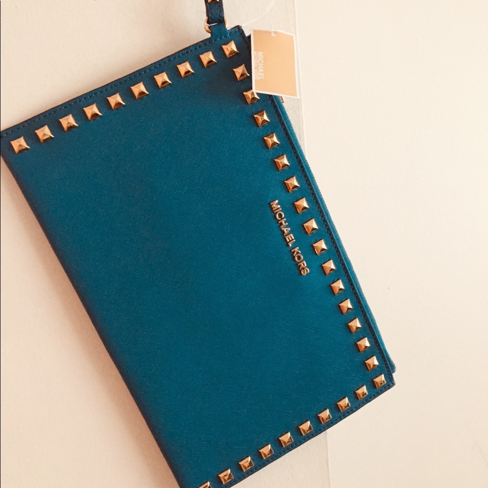 Michael Kors Large Wristlet/Clutch Teal